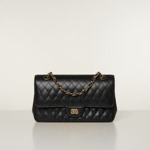 Vintage Meyers USA Quilted Leather Flap Bag Made in USA Chain Purse